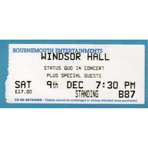 Status quo bournemouth - quo, windsor