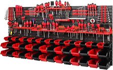 WALL MOUNT STORAGE BOARD ORGANIER BOXES GARAGE DIY BIN PANEL RACK BUILD WORKSHOP