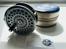 Vintage Hardy Marquis Salmon Number 1 Fly Reel with Case & DT9 Float Fly Line