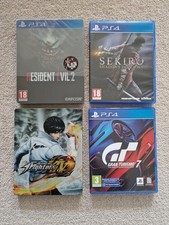 PS 4 Game Bundle X 4 Sekiro, Gt7, Resident Evil 2 Collectors, King Of Fighters 