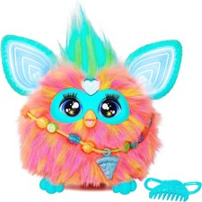 Furby Coral Interactive Plush Toy - English Version, 6 Inch