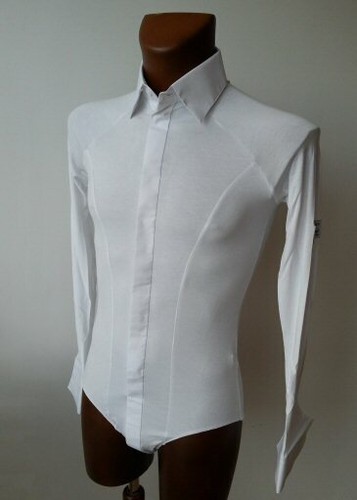 Mens stretch dance shirt built - dance,