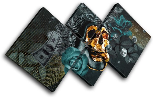 Gold teal money - teal, greek