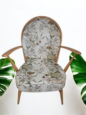 Vintage Ercol Armchair Blonde Wood Frame Light Elm Windsor Chair Arm chair