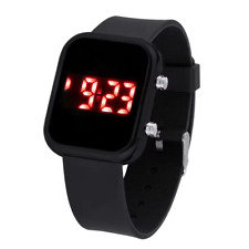 70s Retro Style Red LED Digital Watch - Unisex for Men, Women, Boys, Girls