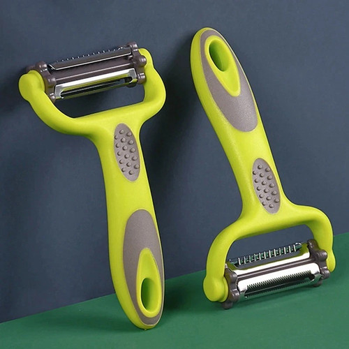 Stainless steel peeler - 3-in-1,