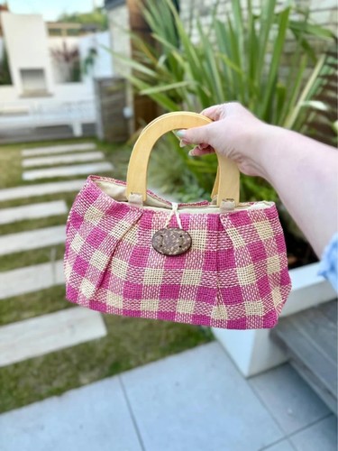 Cute pink woven straw style - pink,