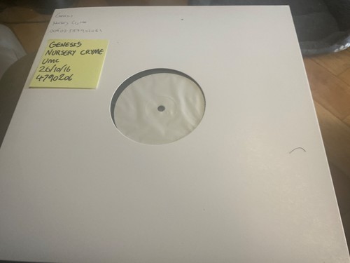 Genesis vinyl white label - label, test