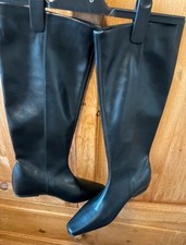 Black faux leather riding