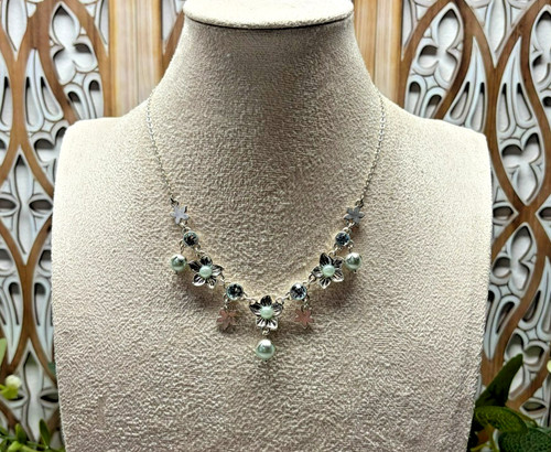 Silver tone pilgrim necklace - silver,
