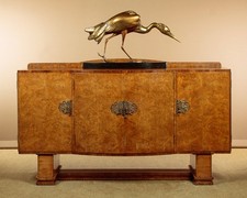 Art Deco Burr Elm Sideboard c.1930