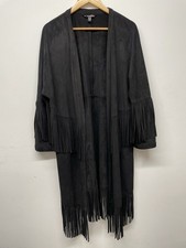 Zara Longline Faux Suede Black