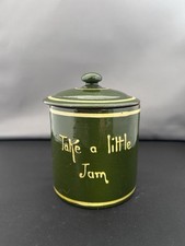 Vintage Green Motto Ware Jam