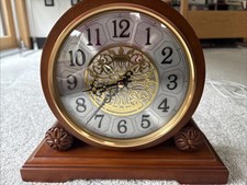 Antique Style Walnut Mantle Piece Clock
