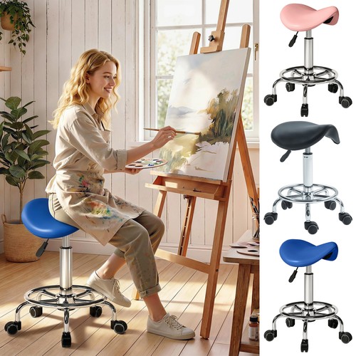 Saddle stool rolling salon - stool,,