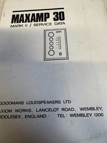 Goodmans maxamp mark 2 - goodmans,