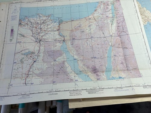 Cairo map 1958 - canal, raf