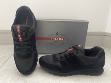 Prada Mens Black Suede