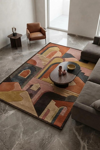 Hand tufted wool rug - hand-tufted, –