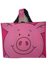 M&S Percy Pig Shopping Bag Reusable Large Tote Anti-bac Pink Dual Handles