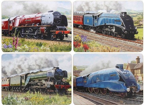 Classic steam trains placemats - trains,