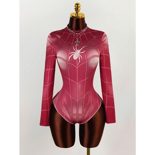 Red spider girl woman - spider, girl,