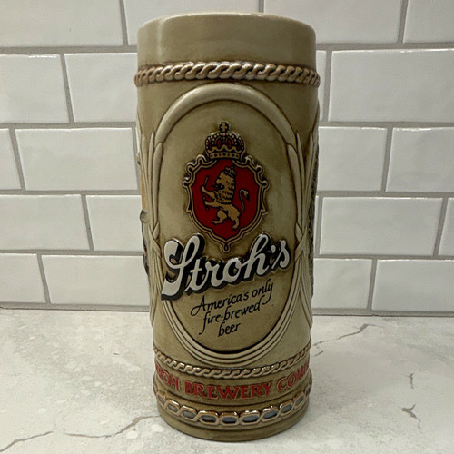 Stroh breweriana beer stein - stroh's,