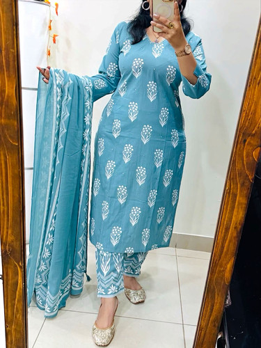 Women blue printed cotton - women’s,