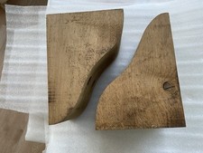 Solid Oak Wood Corbel Pair Handmade, Size as Shown in Pictures