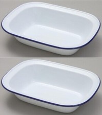 New - 2 x Falcon Oblong Enamel