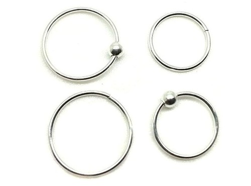Sterling silver nose - nose, hoop