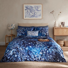 Clarissa Hulse Cyanotype Single Duvet Bedding Set Ink Blue 100% Cotton