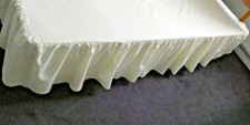 CREAM / PALE YELLOW COLOURED SINGLE SIZED GATHERED VALANCE 27 CENTIMETRES DEEP