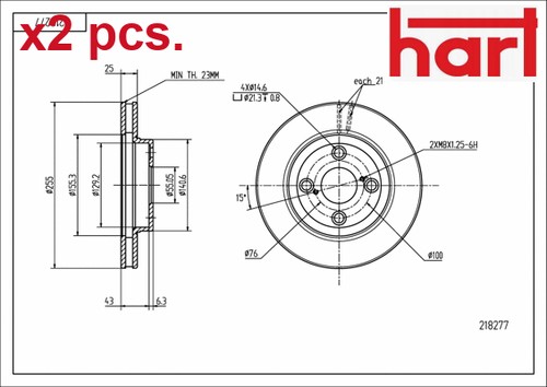 Pcs front brake - pcs, set