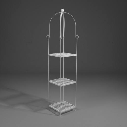 Arched white metal wrought - arched,
