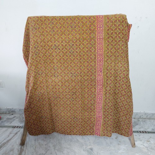 Handmade vintage kantha quilt - kantha,