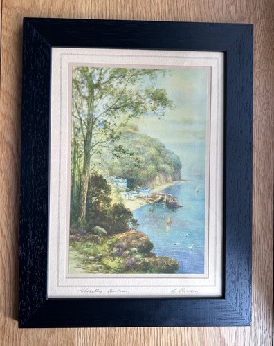 Signed framed vintage print - print, of