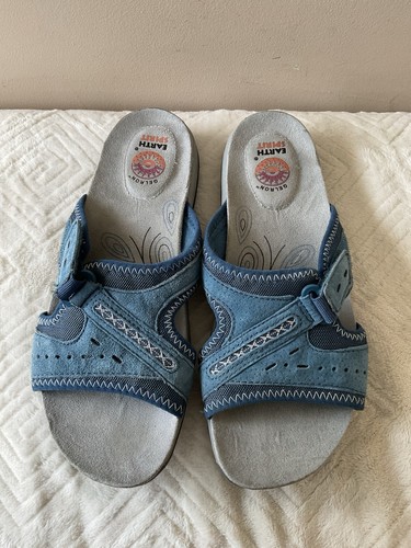 Earth spirit ladies blue suede - ladies,