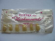 1x SET PORTEX FLASHMOUNTS EARLY ACRYLIC DENTURE TEETH DENTIST.VERY RARE. FALSE