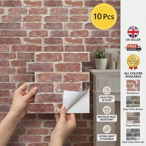 10pcs brick wall - 10pcs, panels