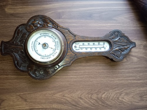 Antique aneroid barometer - antique,