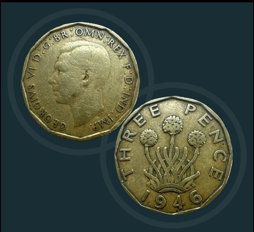 1946 george threepence - 1946,