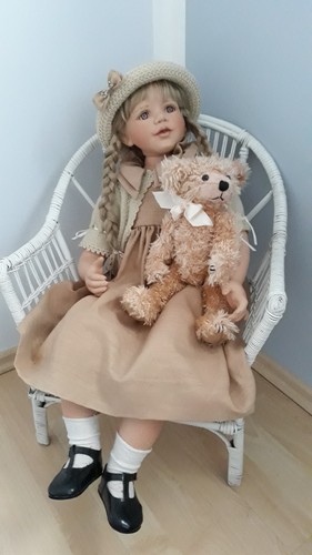 Porcelain collector doll - a,