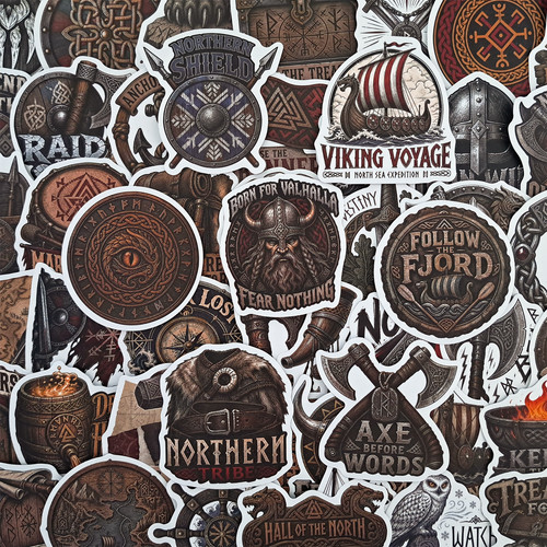 Pcs viking sticker pack - 52,