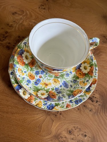 Vintage marigold chintz range - chintz,