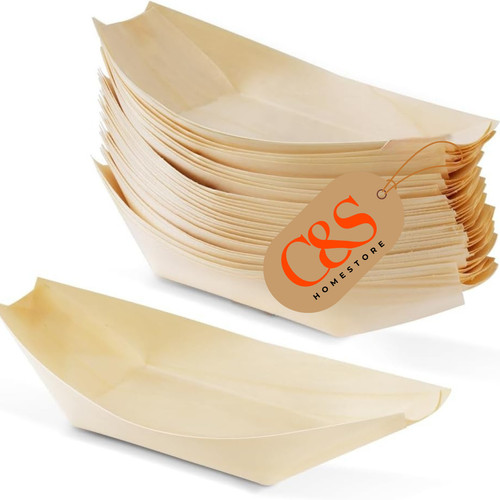 Bamboo food boats - 50,