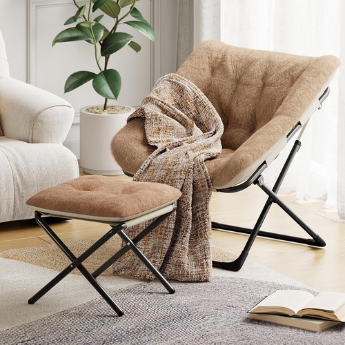 Oversized folding saucer chair - oversized,