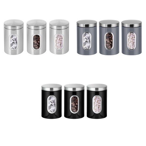 Stainless steel canisters - stainless,