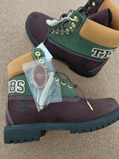 Timberland® Premium 6-Inch Lace Up Waterproof Boot for Men in Green/Brown