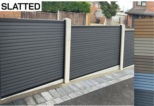 Slatted composite fencing - slatted,